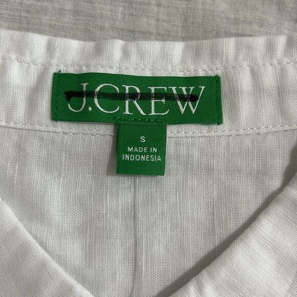 NWT J. Crew Relaxed-fit beach shirt in linen-cotton blend size small - Picture 7 of 10